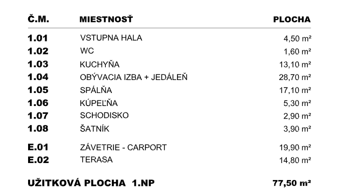 Pôdorys 1.NP